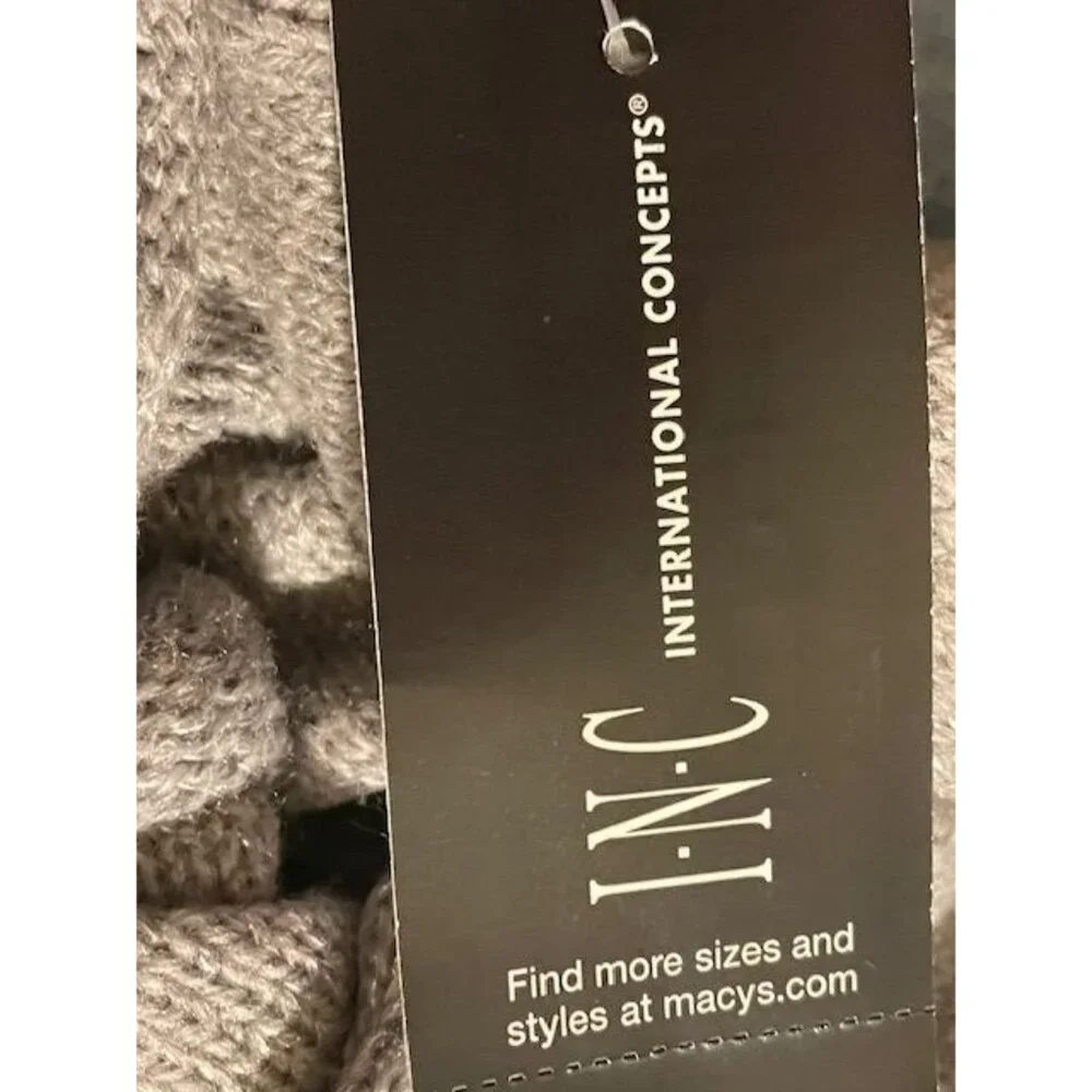Inc International Concept Metallic Knit Ruched Long Tech Gloves